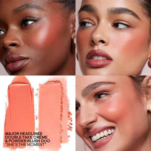 MAJOR HEADLINES DOUBLE-TAKE CRÈME & POWDER BLUSH DUOSHE'S THE MOMENT (GOLDEN PEACH)